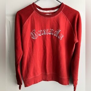 Vintage Roots 1973 pullover sweater red vintage 90s organic cotton blend small
